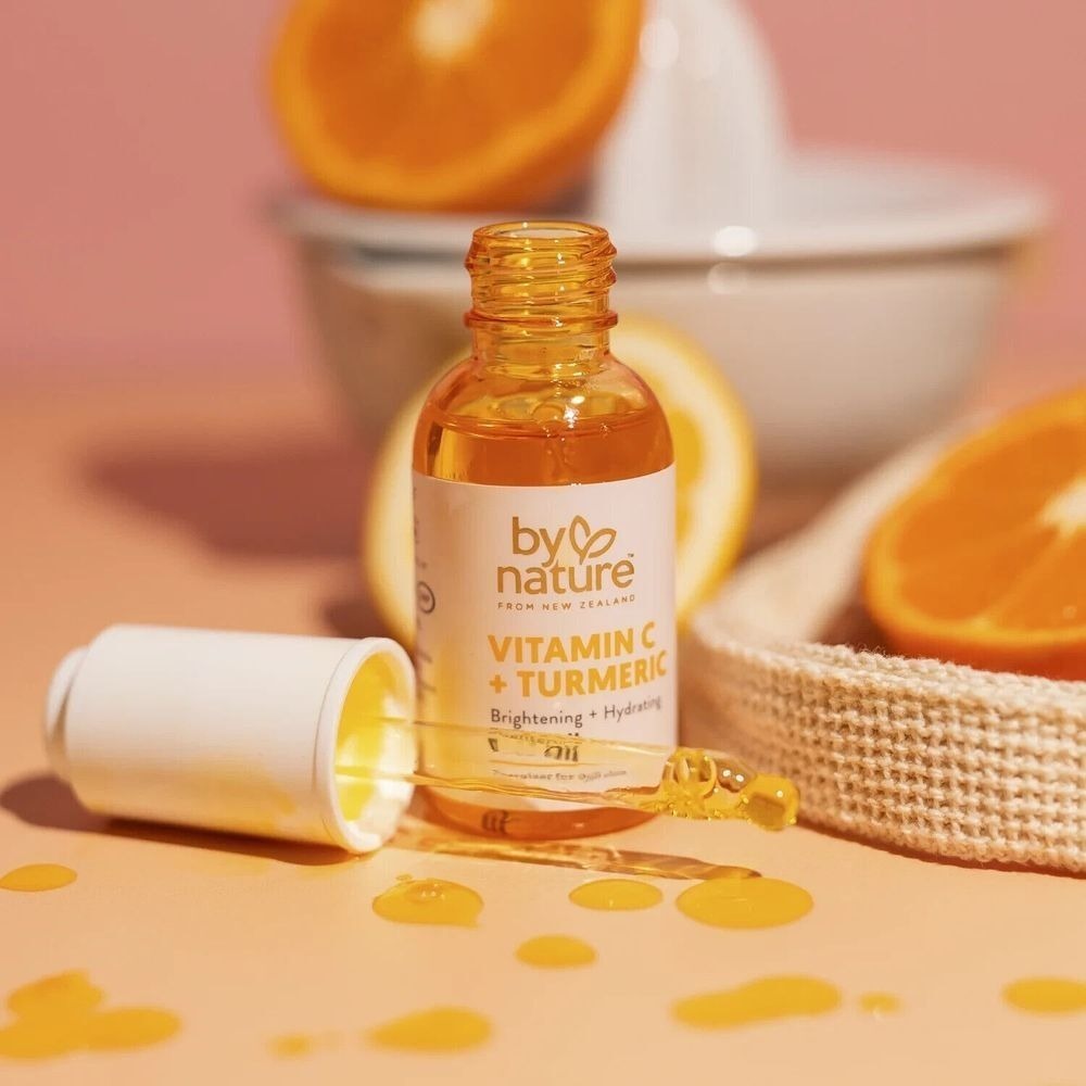 By Nature New Zealand Vitamin C Turmeric Face Oil 1 fl oz Vegan Brightening